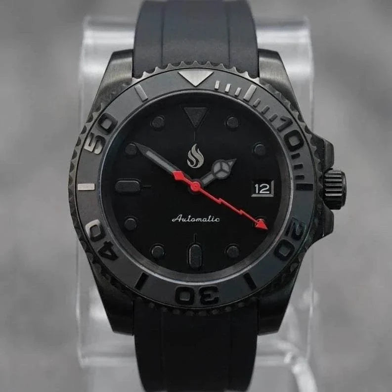 Seiko Mod Watches Yachtmaster Black Stealth series built by Modtime Creations 