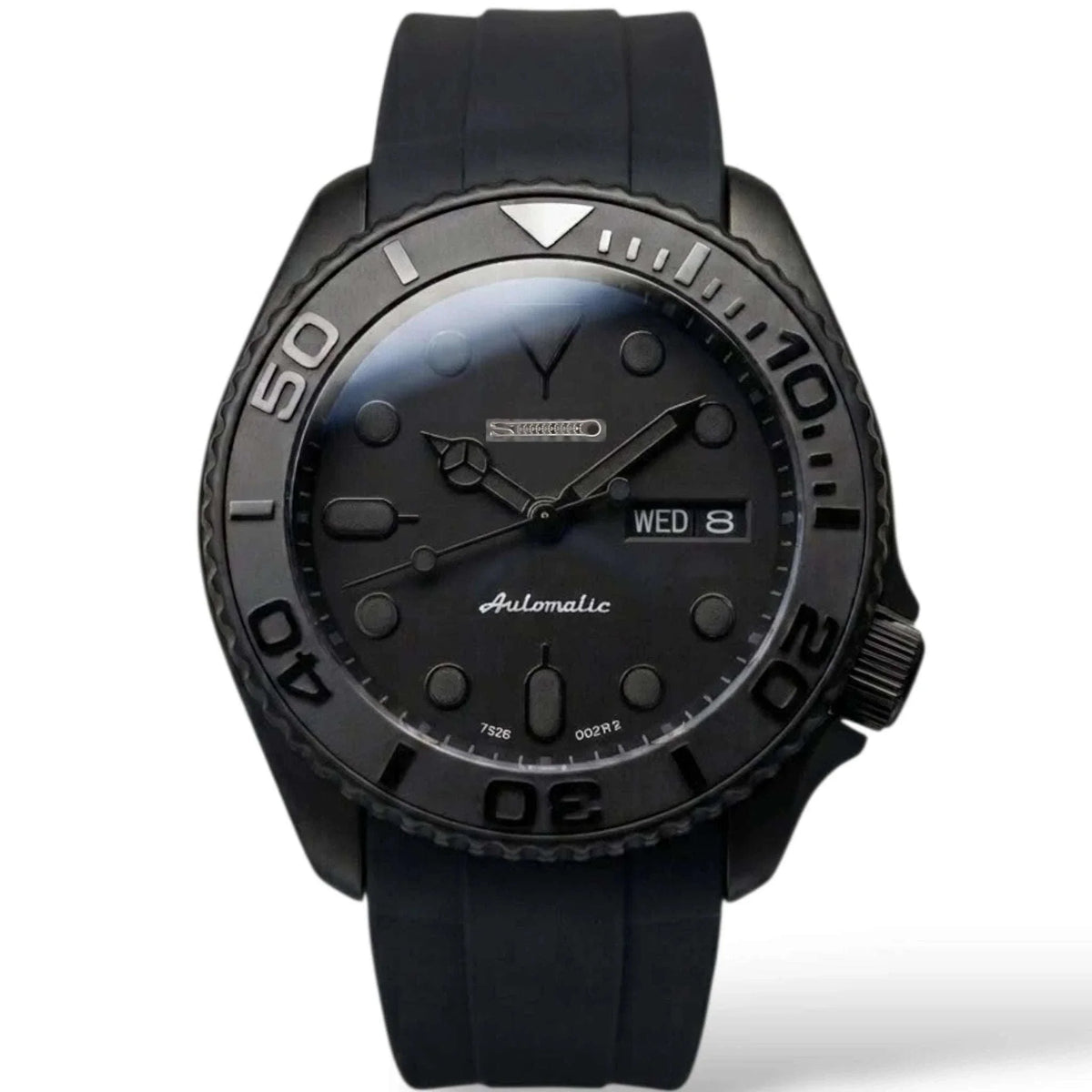 Seiko Mod Watches Yachtmaster Black Stealth series built by Modtime Creations 