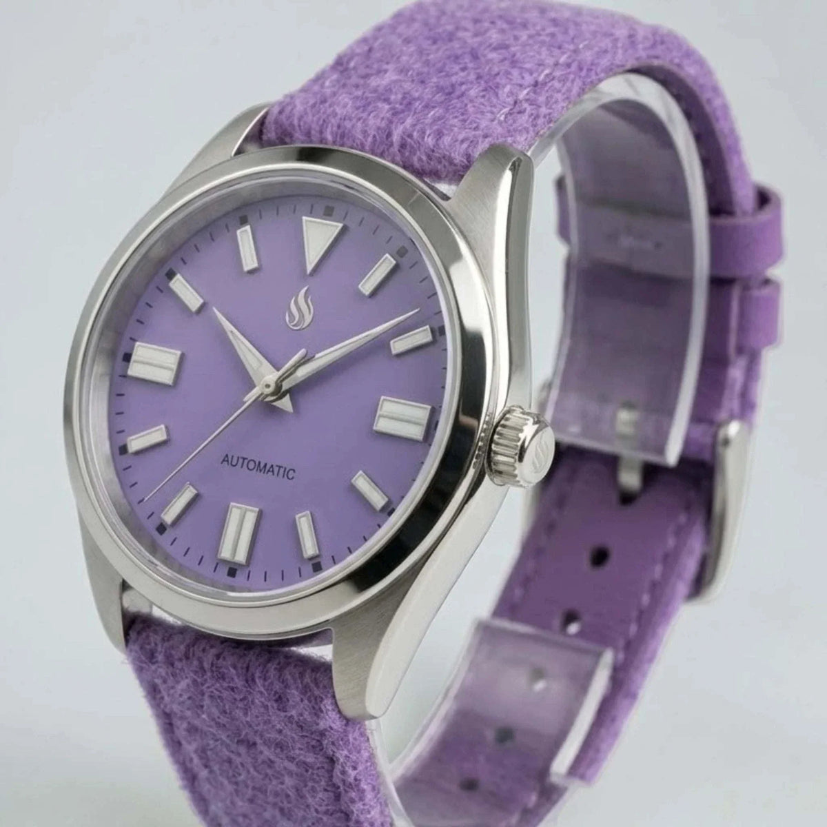 Seiko Mod watches Datejust Purple dial with oyster case built by Modtime Creations