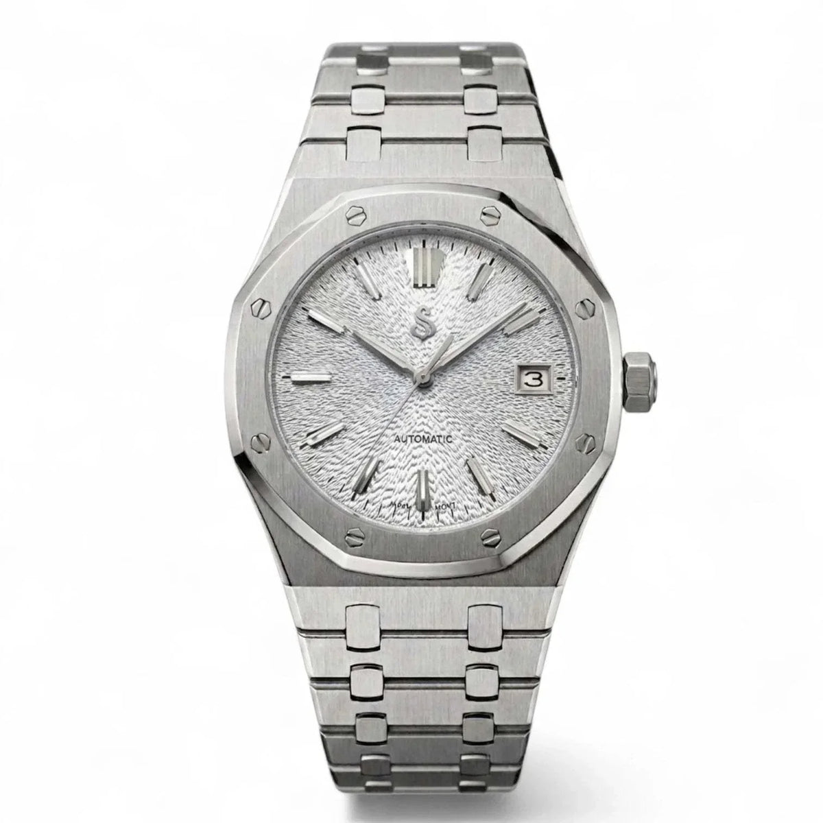 Seiko Mod - Royal Oak Textured white Grand Seiko GS Dial | Modtime Creations