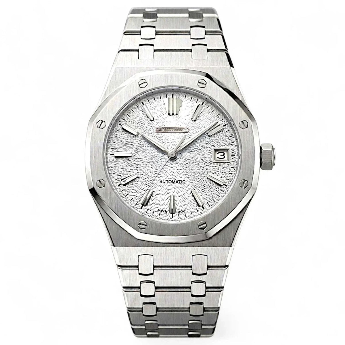 Seiko Mod - Royal Oak Textured white Grand Seiko GS Dial | Modtime Creations