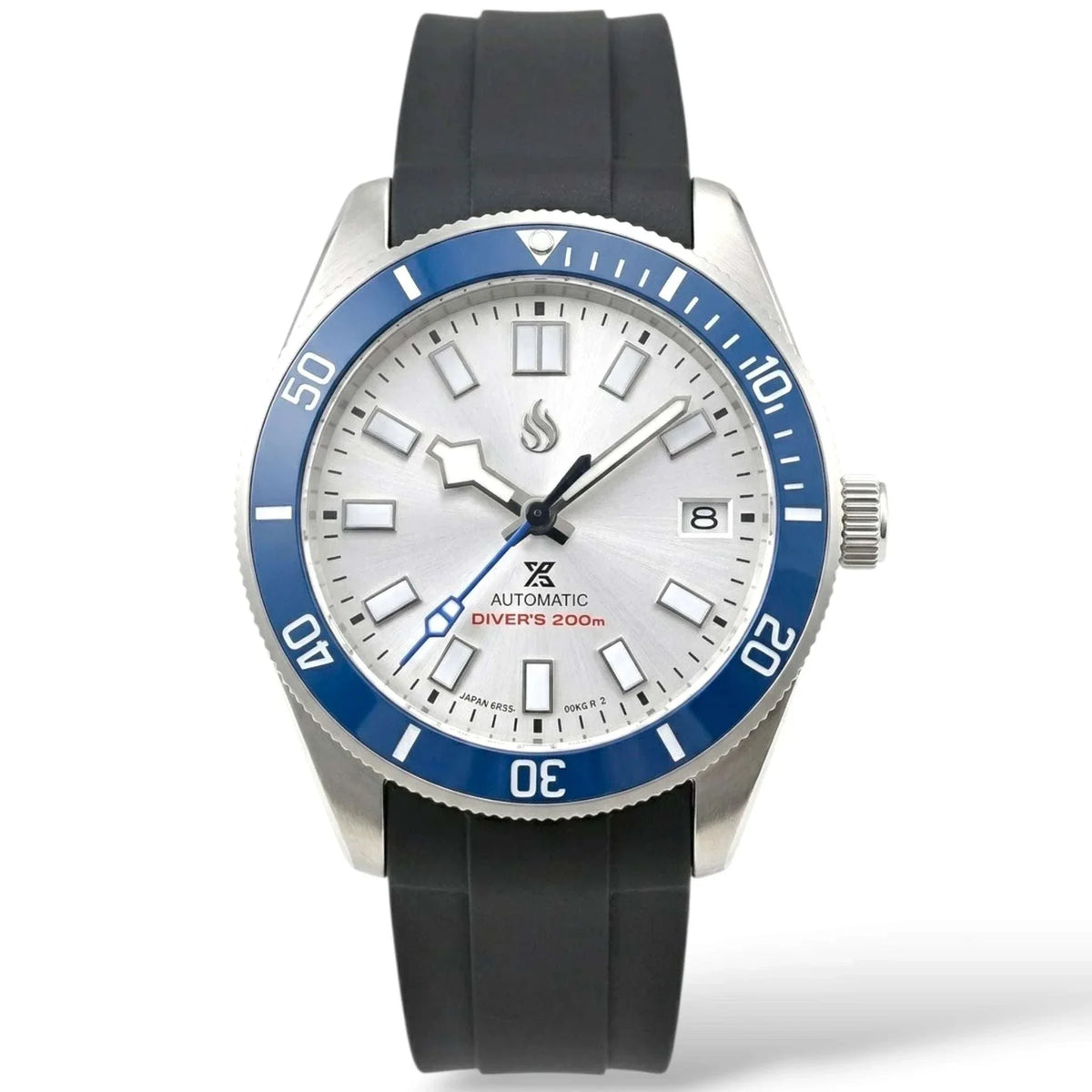 Seiko Mod watches Tudor Pelagos submariner fusion with Blue Bezel and white dial built by Modtime Creations 