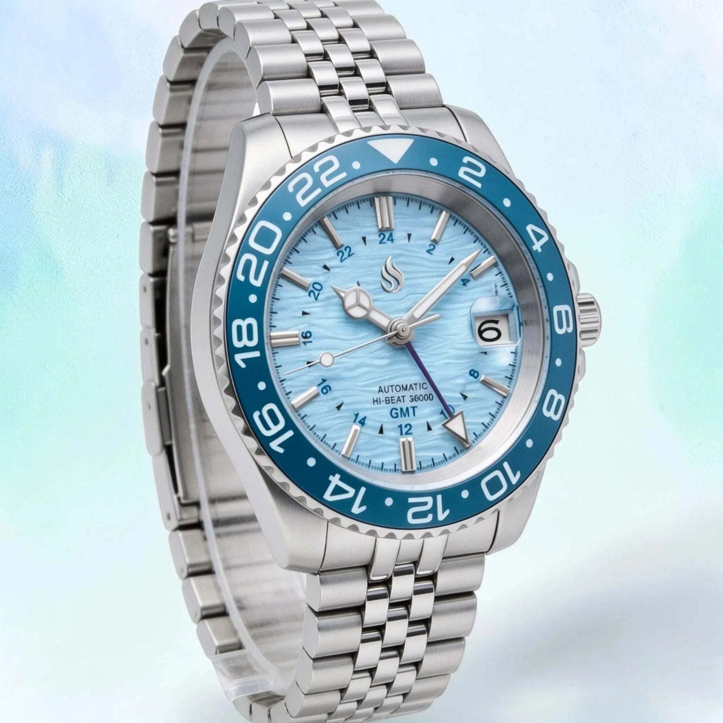 Seiko Mod Grand Seiko GMT Fusion Tiffany Blue Dial: Modtime Creations