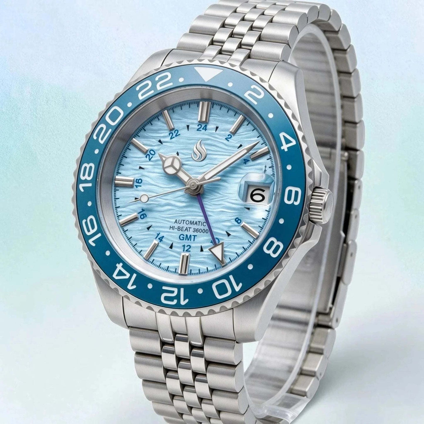 Seiko Mod Grand Seiko GMT Fusion Tiffany Blue Dial: Modtime Creations