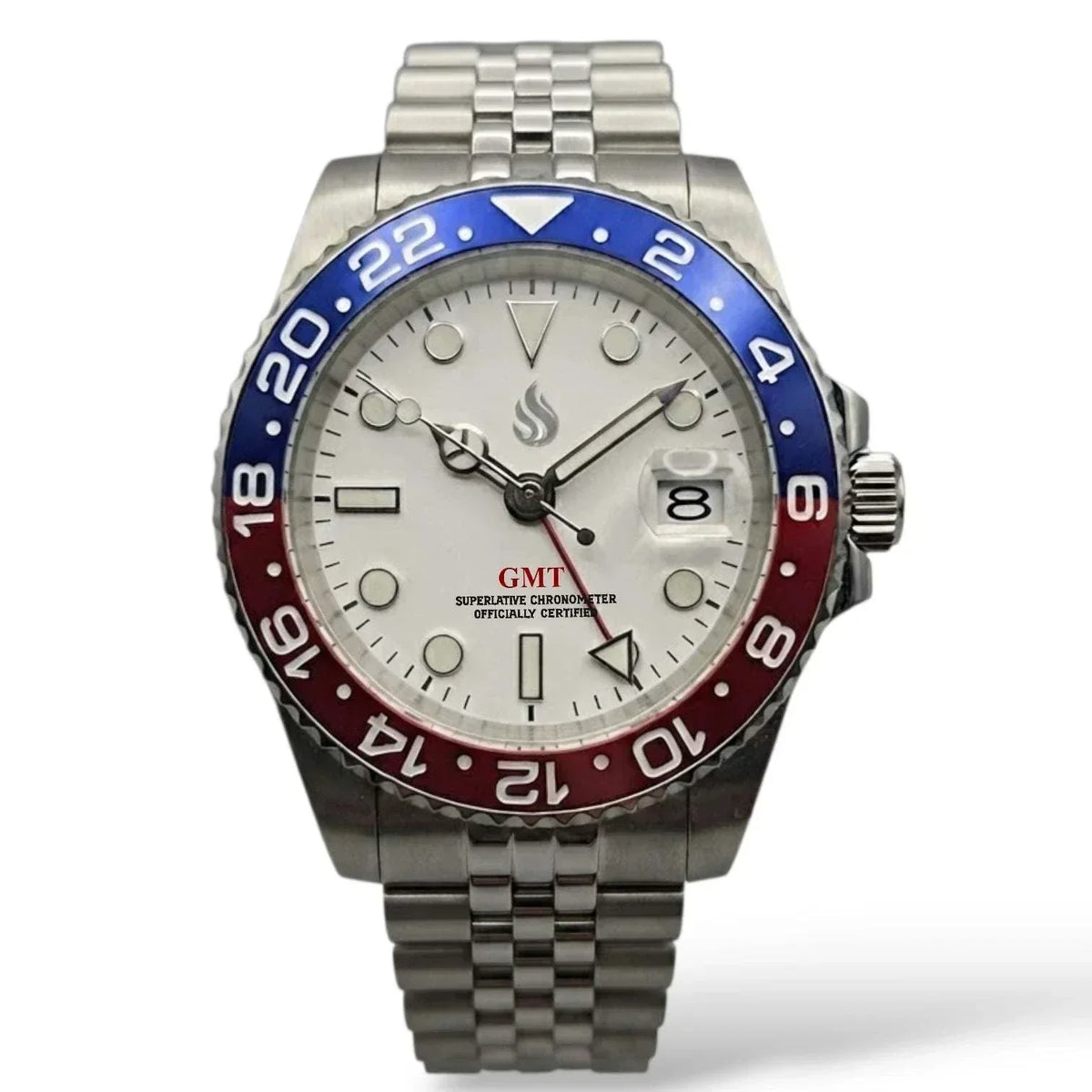 Seiko mod watches Submariner GMT red blue "Superman" built by Modtime Creations 