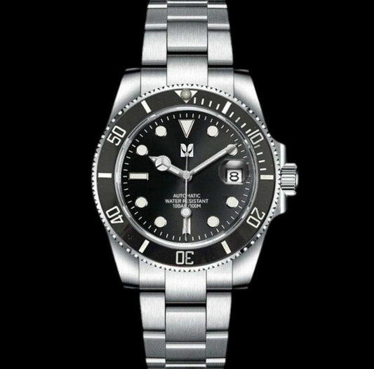 Seiko mod submariner black bezel and dial 