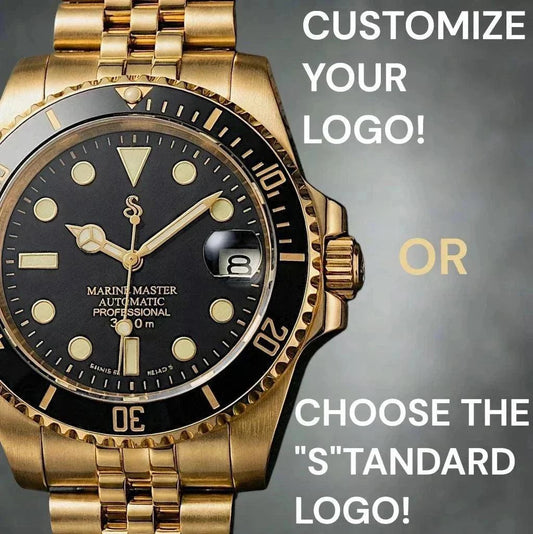 SeikMariner Black Gold Case Diver Mod Watch Series - Modtime Creations