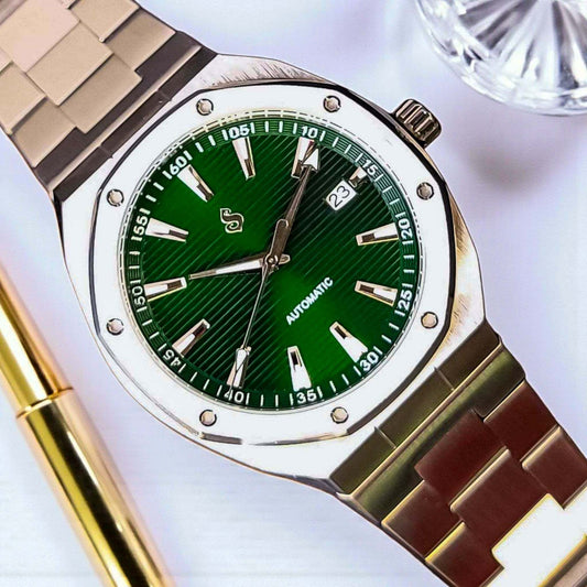 AquaOak Fusion Mod Series - Green Dial - Modtime - MODTIME