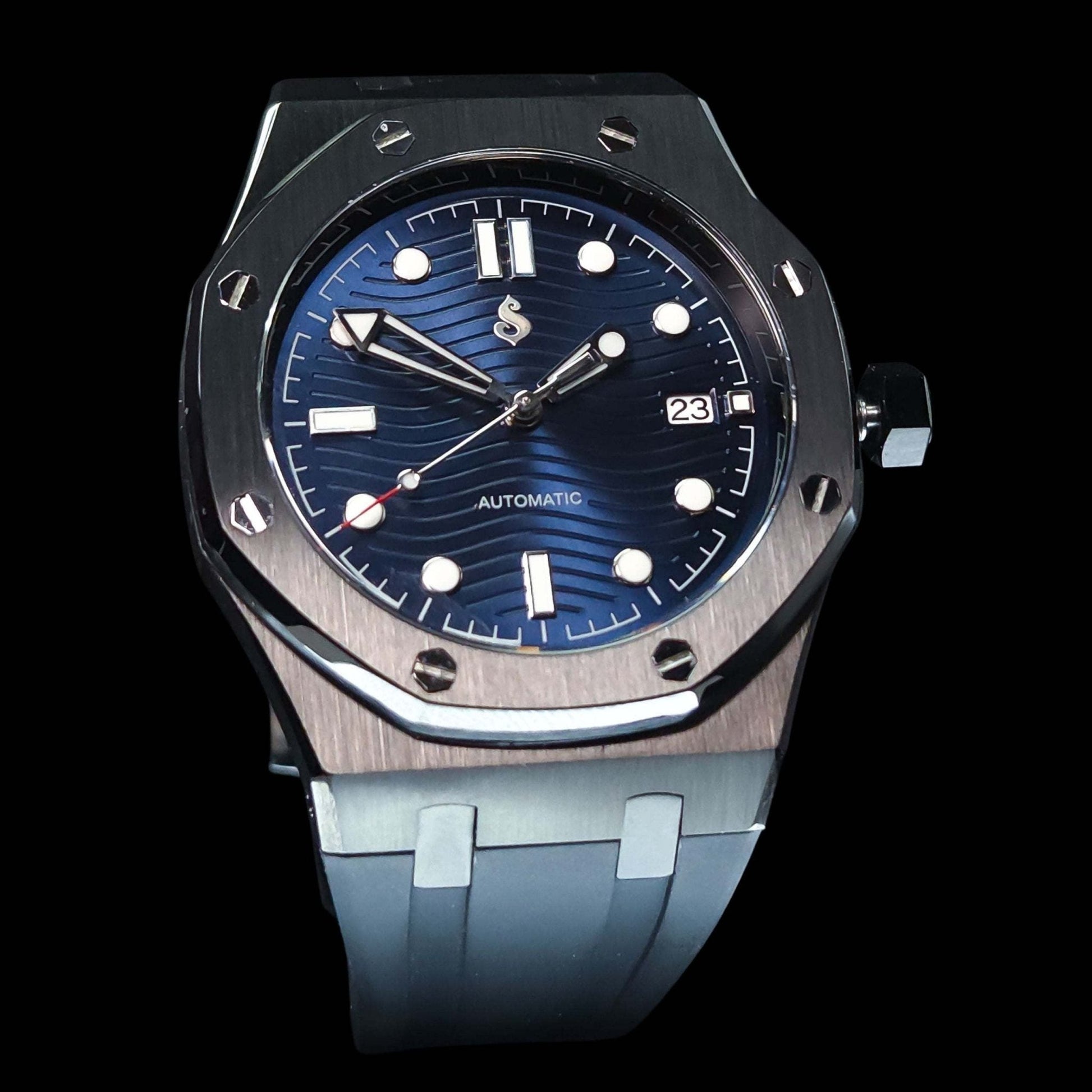 Seiko Mod Watch Black Dial Aquaterra Seamaster | Royal Oak Fusion