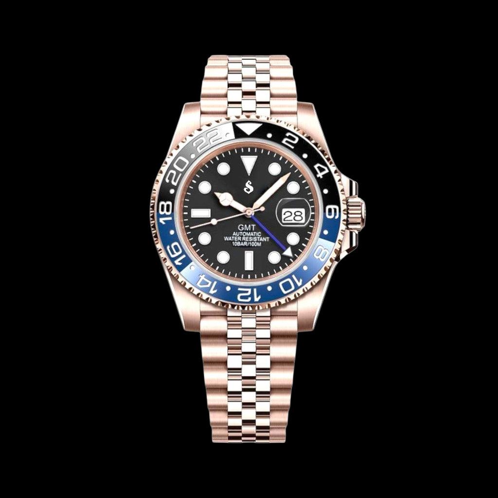 Custom Modded S " Batman " GMT Rose Gold Series - Classic - MODTIME