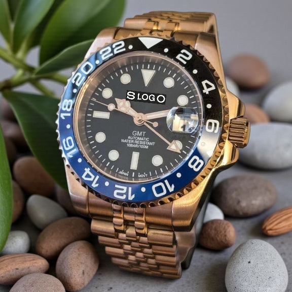 Custom Modded S " Batman " GMT Rose Gold Series - Classic - MODTIME