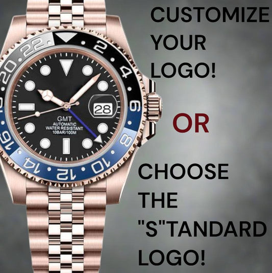 Modded Seiko Gold "Batman" GMT Series - Timeless Elegance