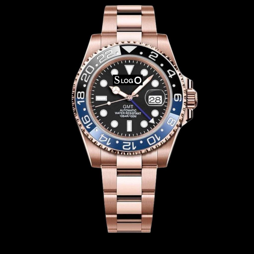 Custom Modded S " Batman " GMT Rose Gold Series - Classic - MODTIME