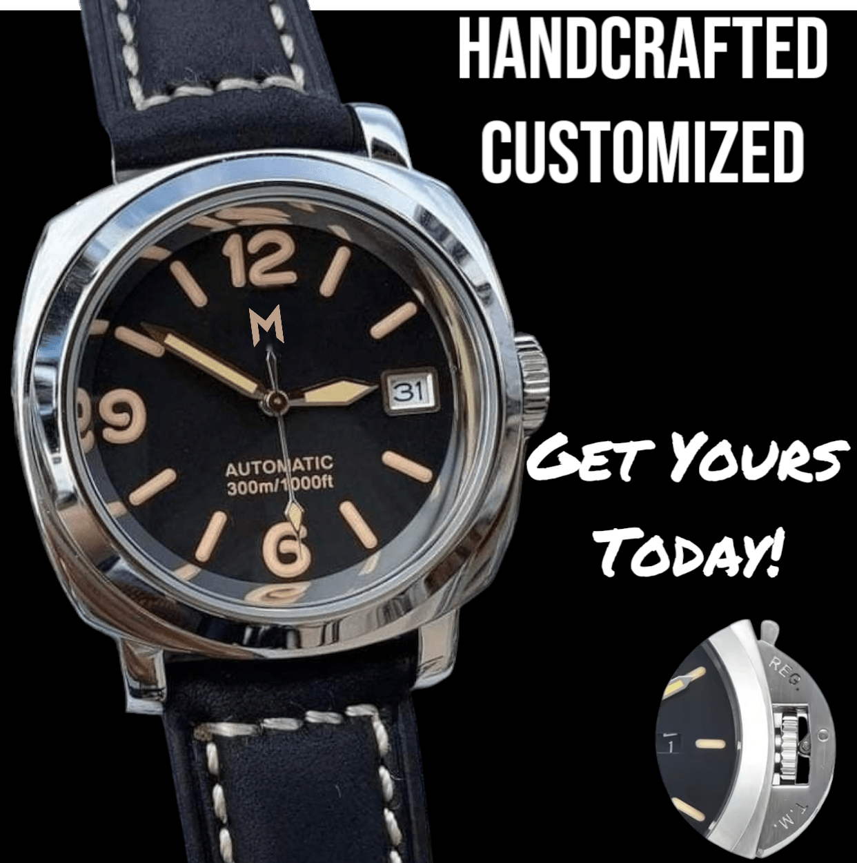 Modded Seiko Luminor Homage - Timeless Classic Design,