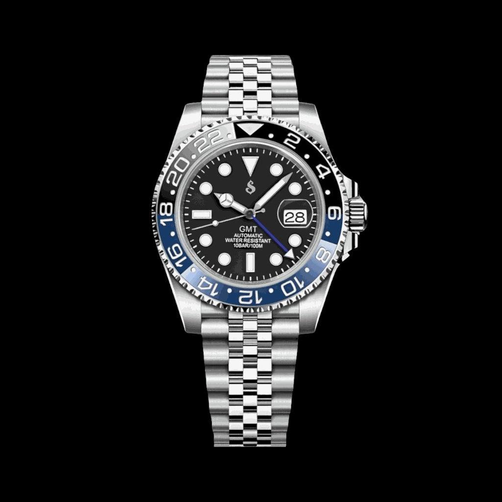 Seiko Mod GMT Master Black Blue Batman Series - Modtime Creations