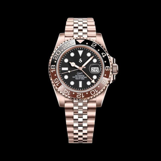 Custom S Mod Custom Rose Gold GMT " Root Beer " - Modtime - MODTIME
