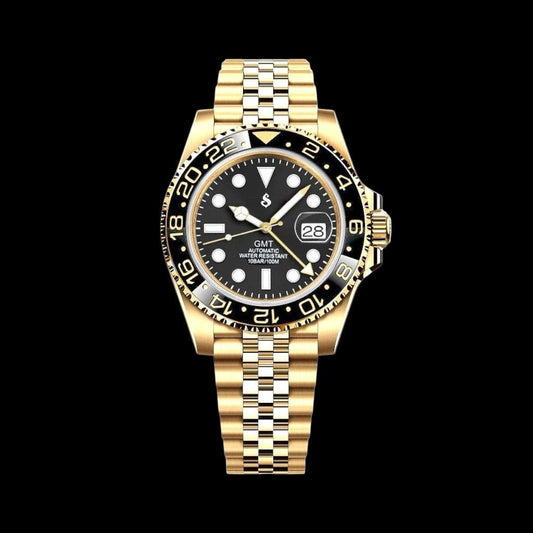 Custom S Mod Gold Black GMT Series - Modtime - MODTIME