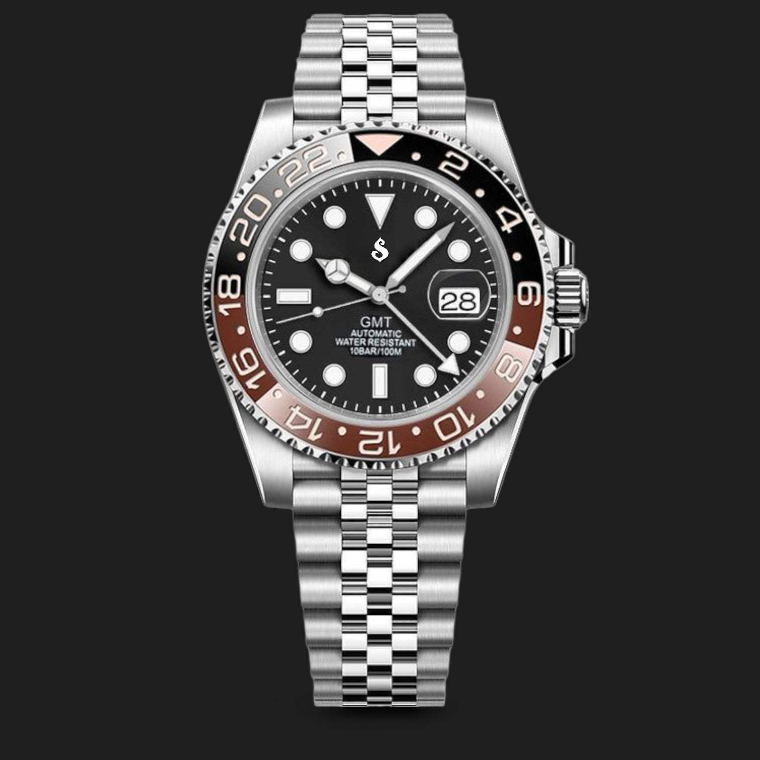 Seiko Mod GMT Master Silver Root Beer Series - Modtime Creations