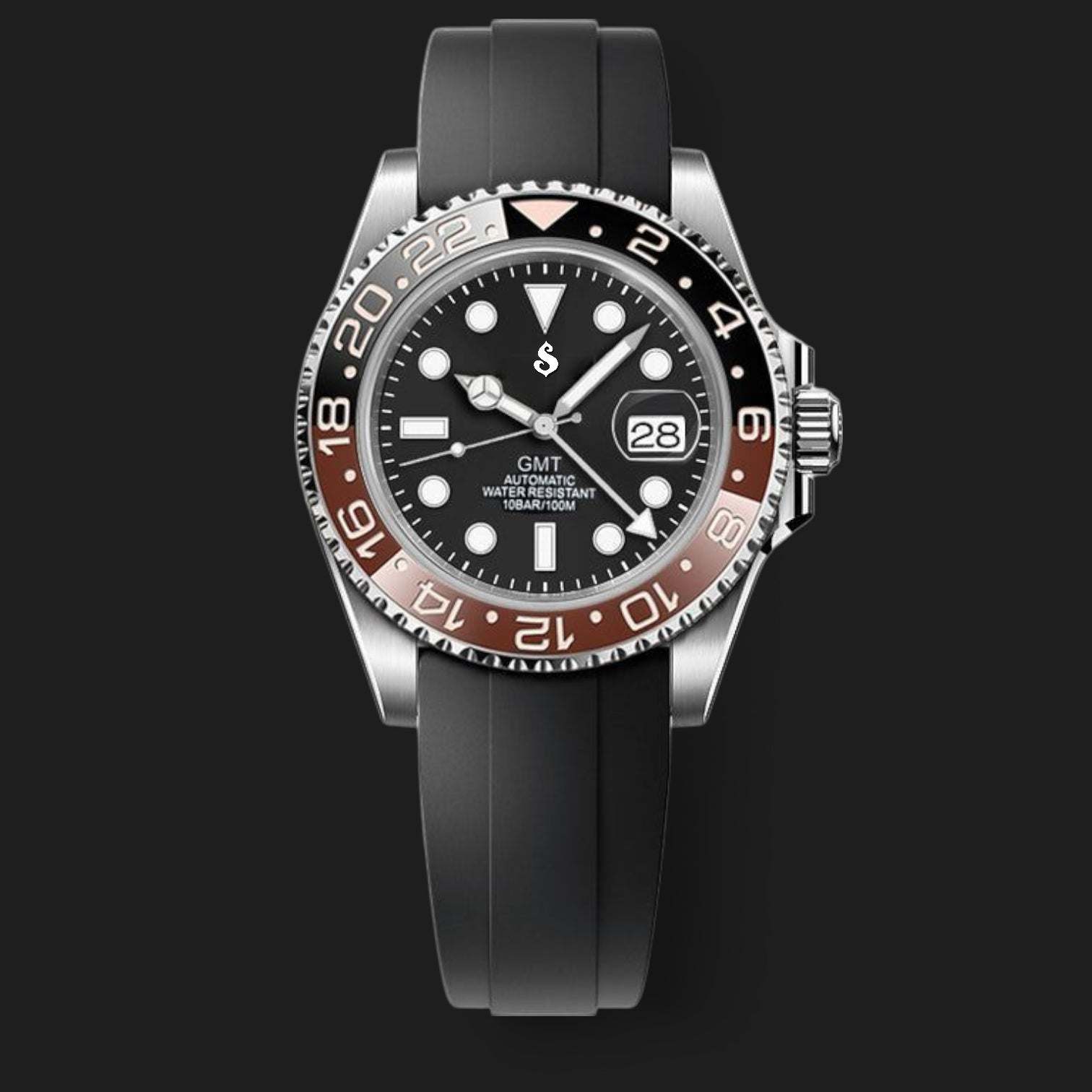 Seiko Mod GMT Master Silver Root Beer Series - Modtime Creations