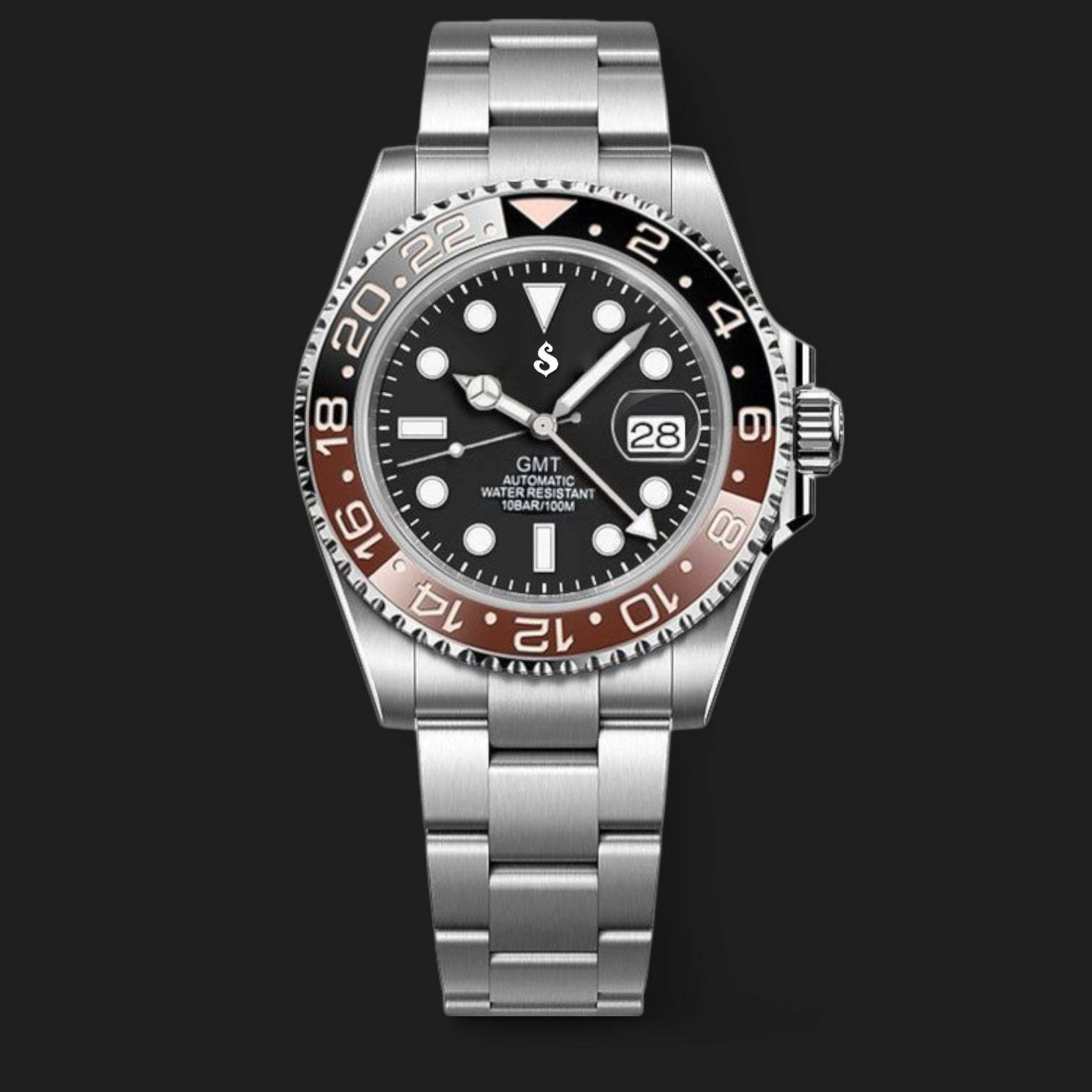 Seiko Mod GMT Master Silver Root Beer Series - Modtime Creations