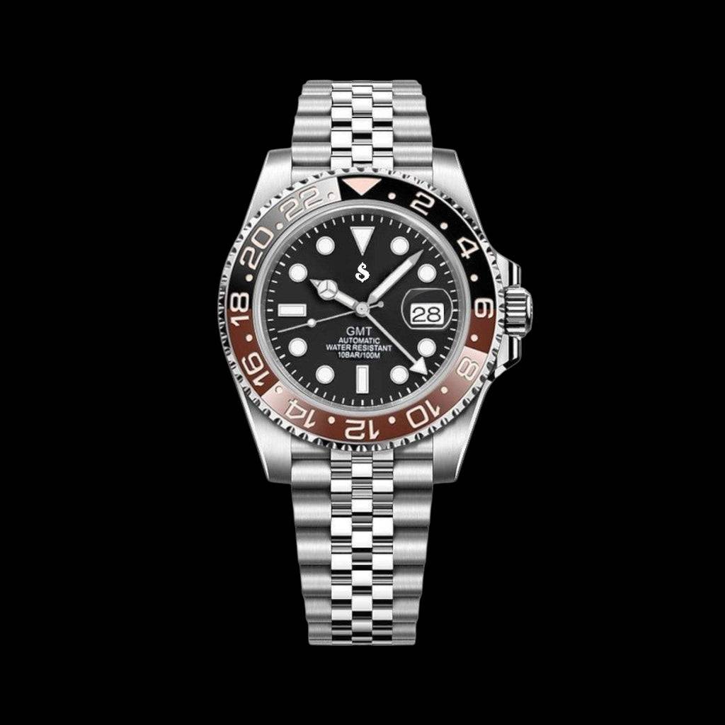Seiko Mod GMT Master Silver Root Beer Series - Modtime Creations