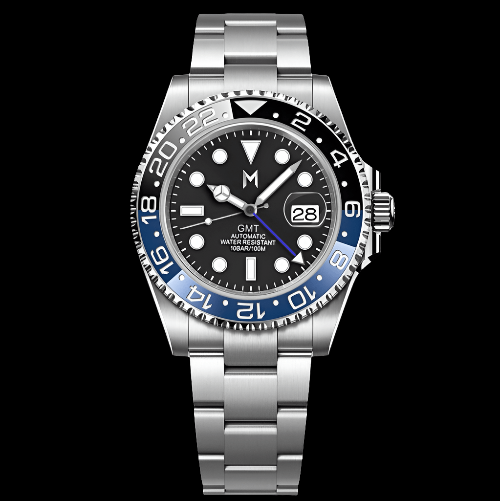 Custom Seiko Mod " Batman " GMT Series - Modtime 