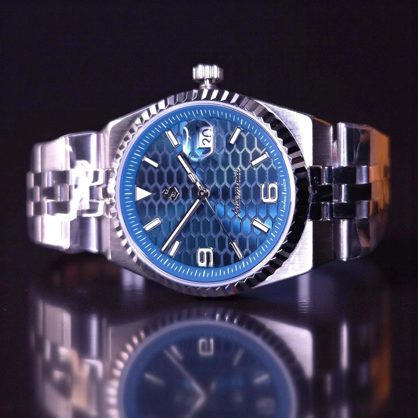 Date Window Blue Dial LD Mod - Modtime - MODTIME