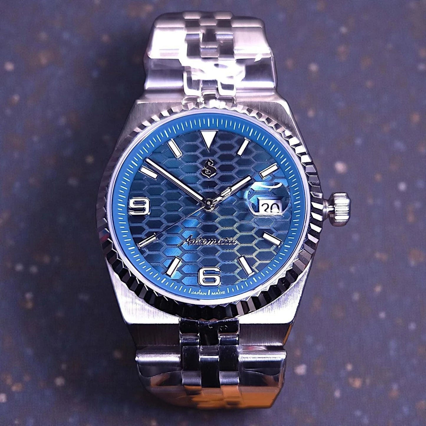 Date Window Blue Dial LD Mod - Modtime - MODTIME