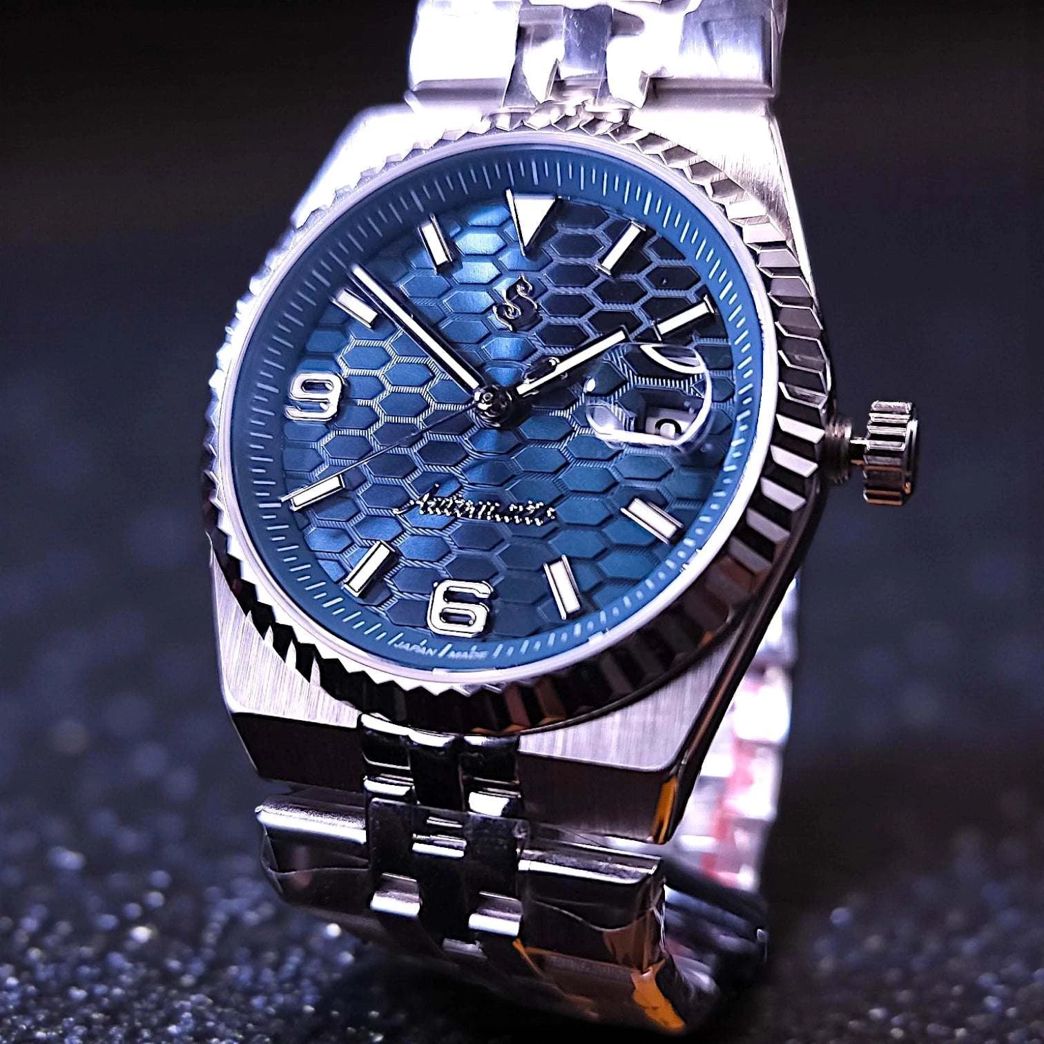 Date Window Blue Dial LD Mod - Modtime - MODTIME