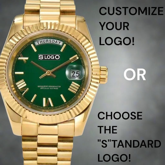 Day & Date Green Numerals Dial Mod Series - Modtime - MODTIME