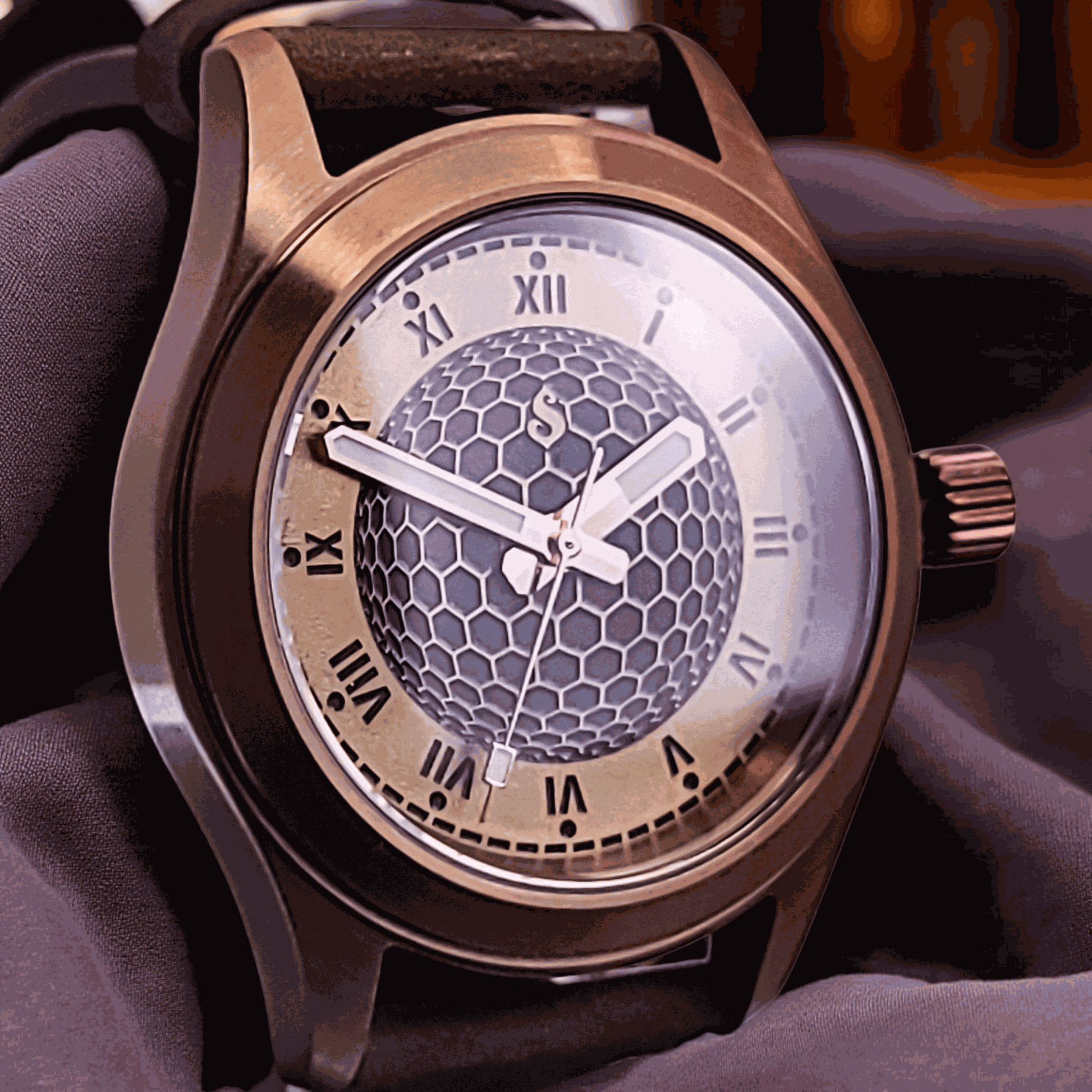 Handcrafted Seiko Mod Custom Brass Vintage Series - Timeless Design - MODTIME