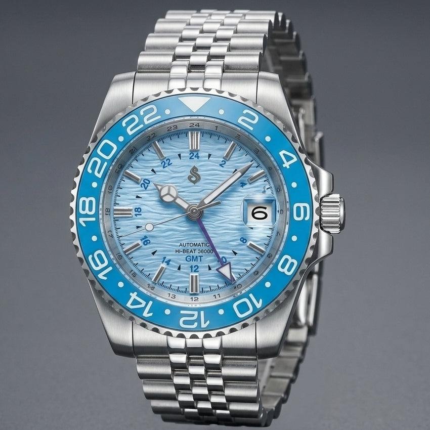 Seiko Mod Grand GMT Fusion Tiffany Blue Dial: Modtime Creations