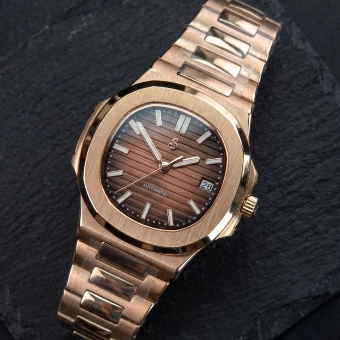Seiko Mod Nautilus Series Stainless Steel watch with NH35 automatic movement and sapphire crystal by Modtime Creations
