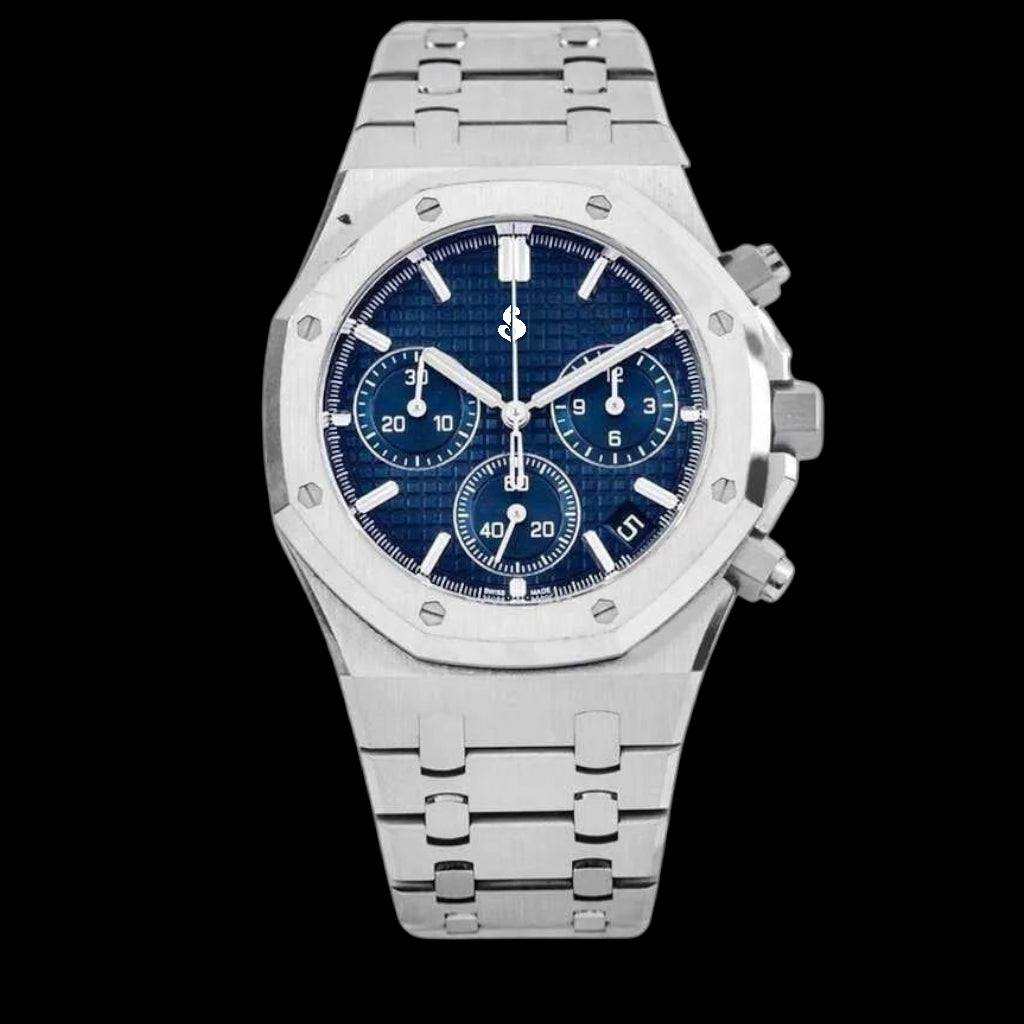 Modded Seiko aka SeikOak Custom Chrono Series Blue Dial - Modtime