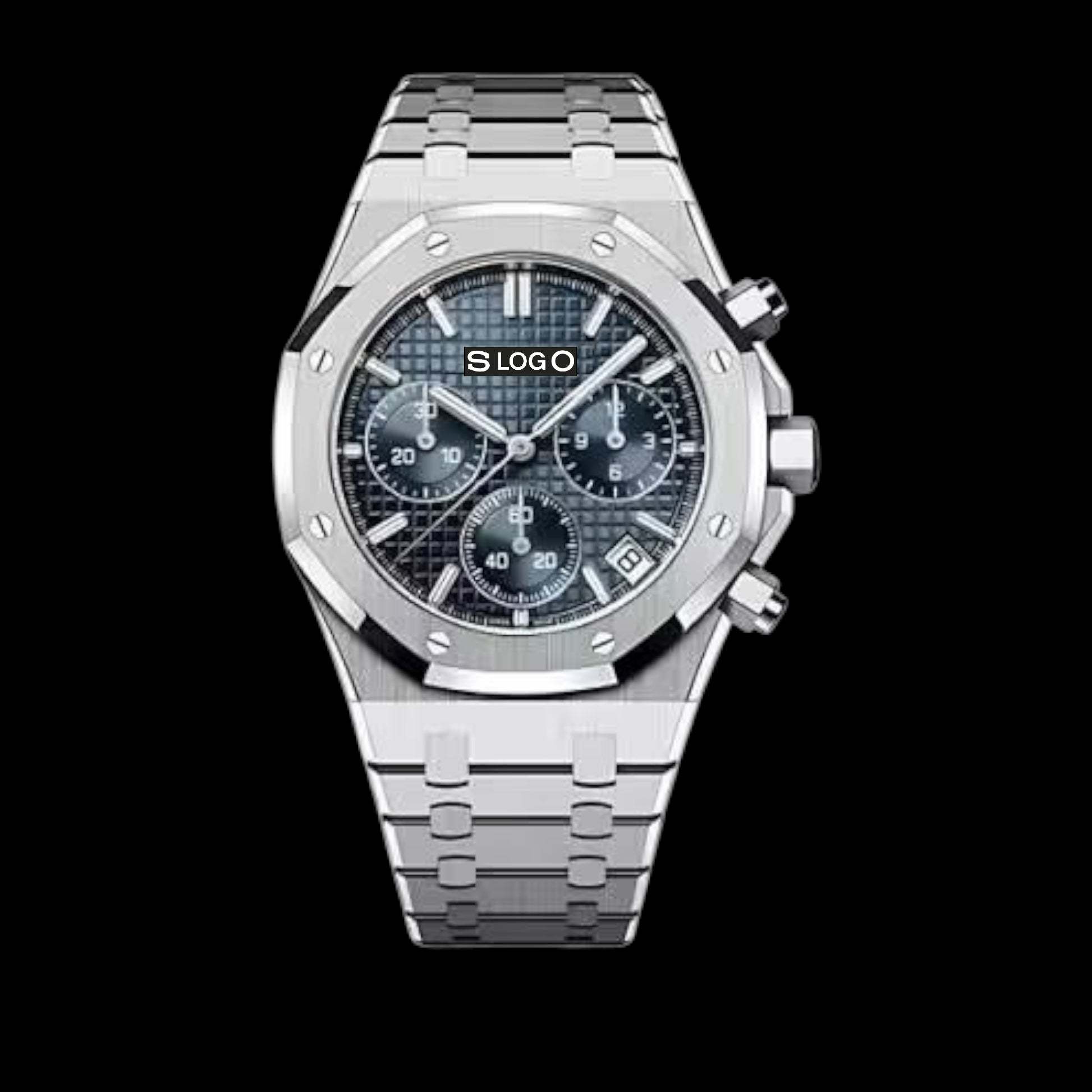 Modded Seiko aka SeikOak Custom Chrono Series Blue Dial - Modtime