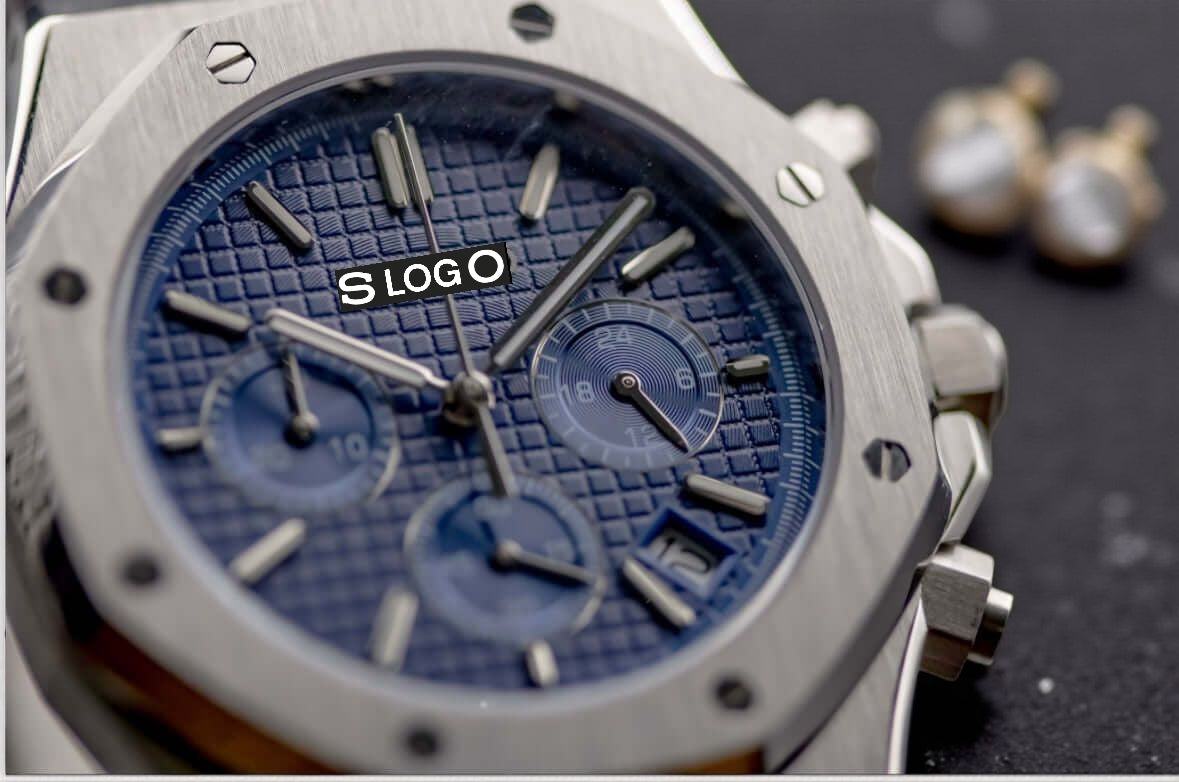 Modded Seiko aka SeikOak Custom Chrono Series Blue Dial - Modtime