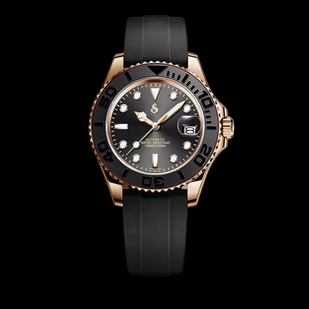 Modded Seiko Yachtmaster Black Gold Diver Series - Modtime Creations