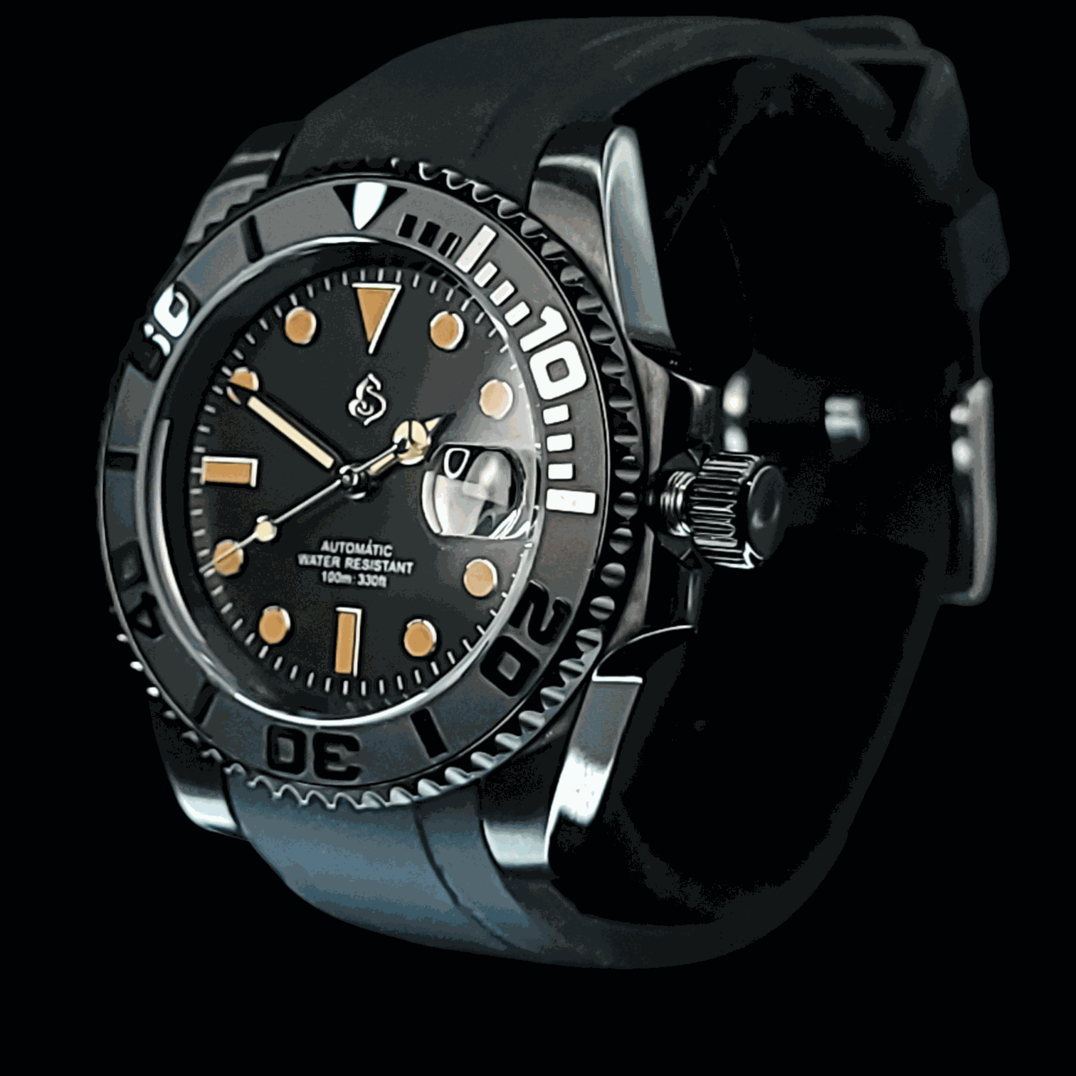Modded S Black Seikmaster Diver Series - Modtime - MODTIME