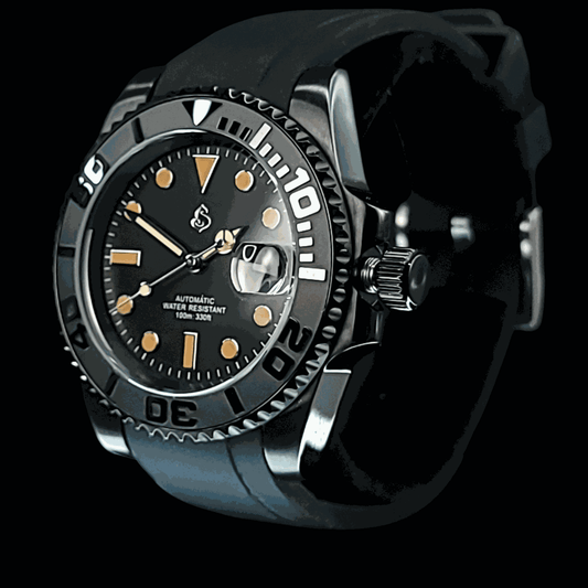 Modded S Black Seikmaster Diver Series - Modtime - MODTIME