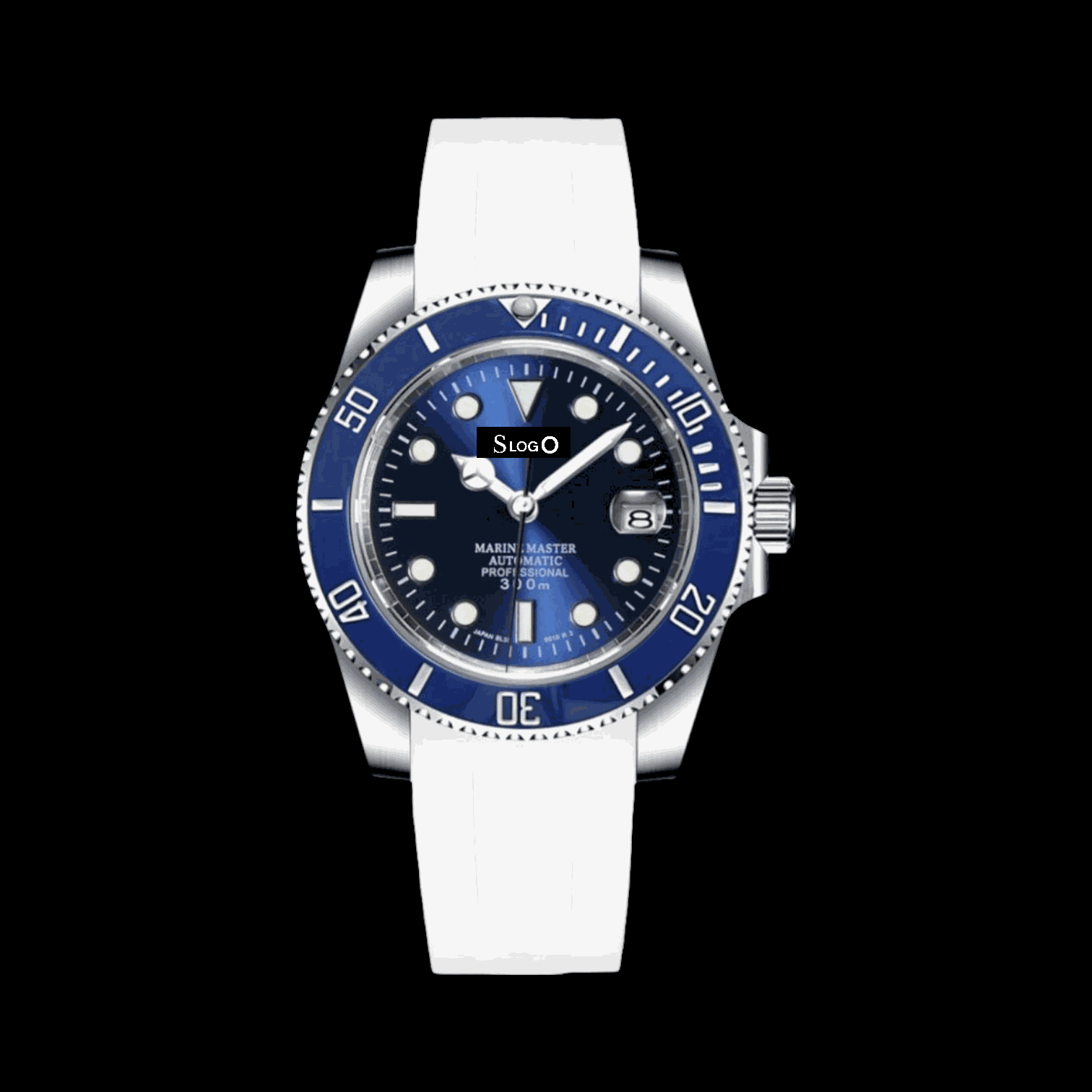 Modded S Blue Seikmariner " Smurf " Series - Modtime - MODTIME