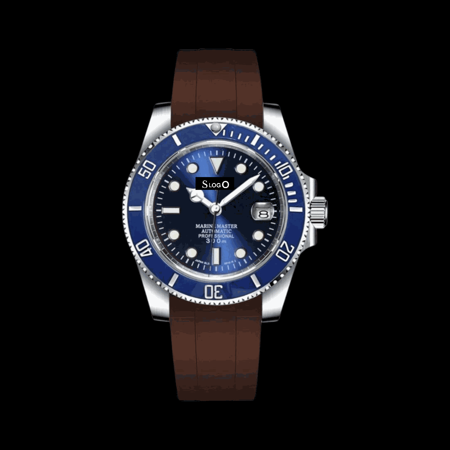 Modded S Blue Seikmariner " Smurf " Series - Modtime - MODTIME