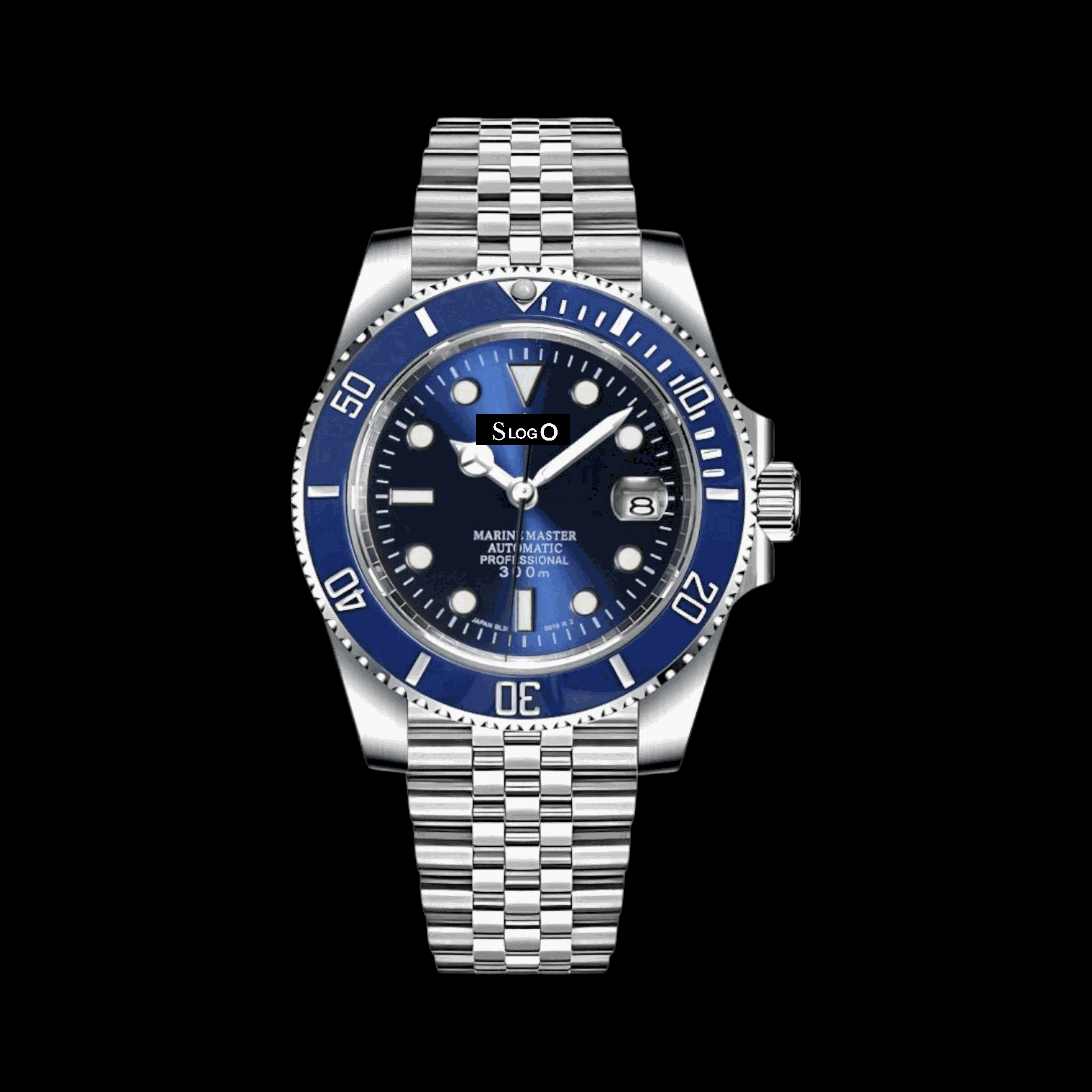Modded S Blue Seikmariner " Smurf " Series - Modtime - MODTIME