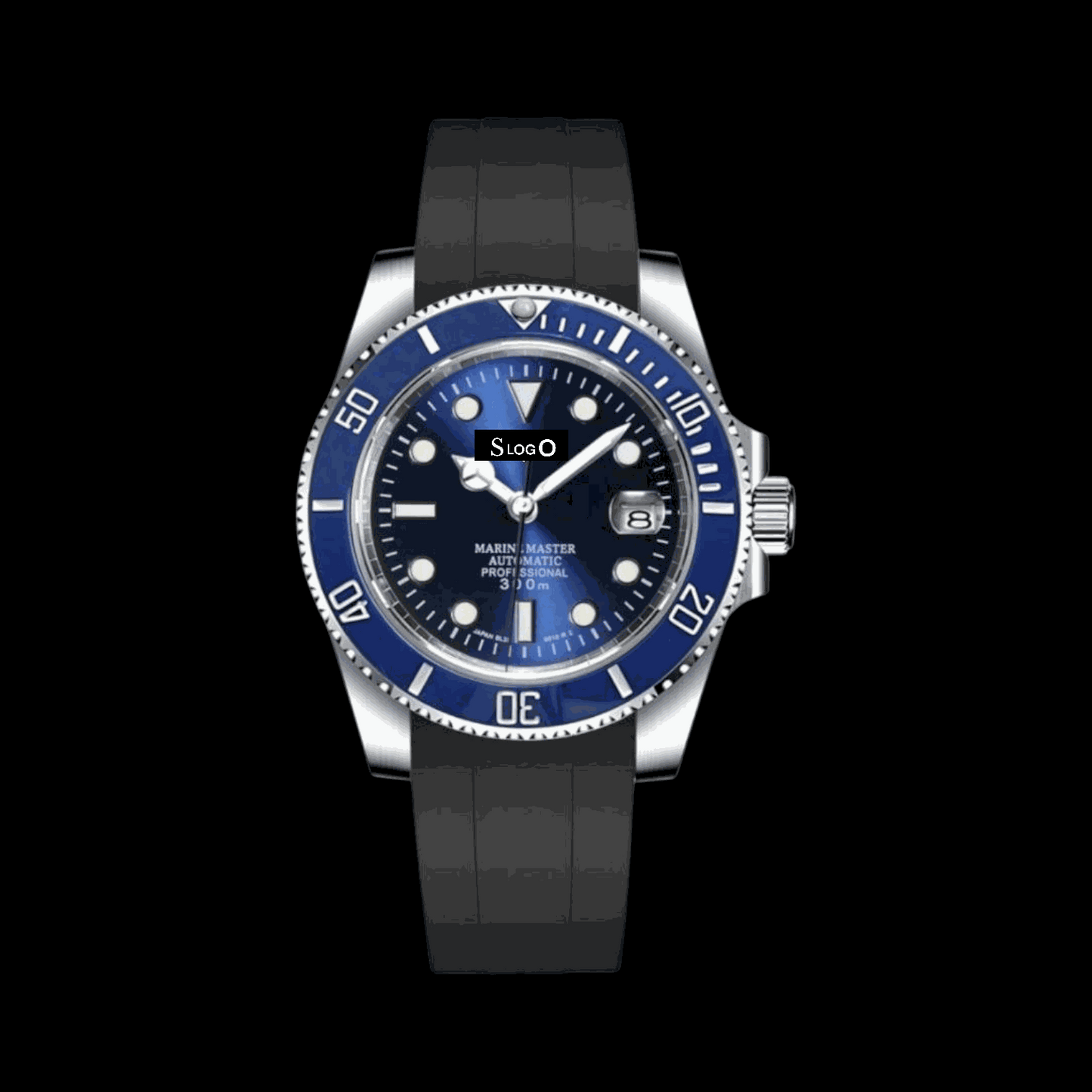 Modded S Blue Seikmariner " Smurf " Series - Modtime - MODTIME