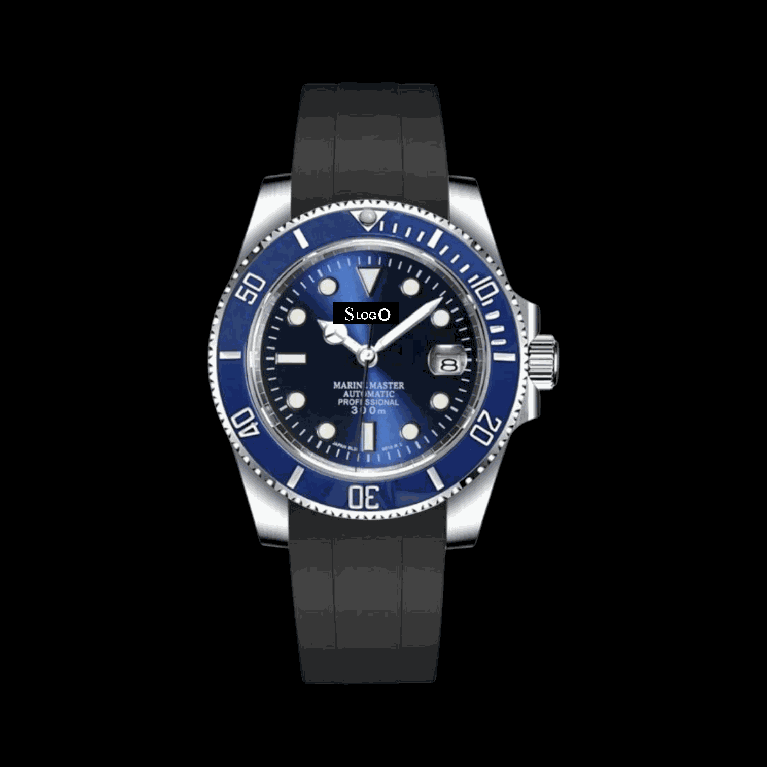 Modded S Blue Seikmariner " Smurf " Series - Modtime - MODTIME