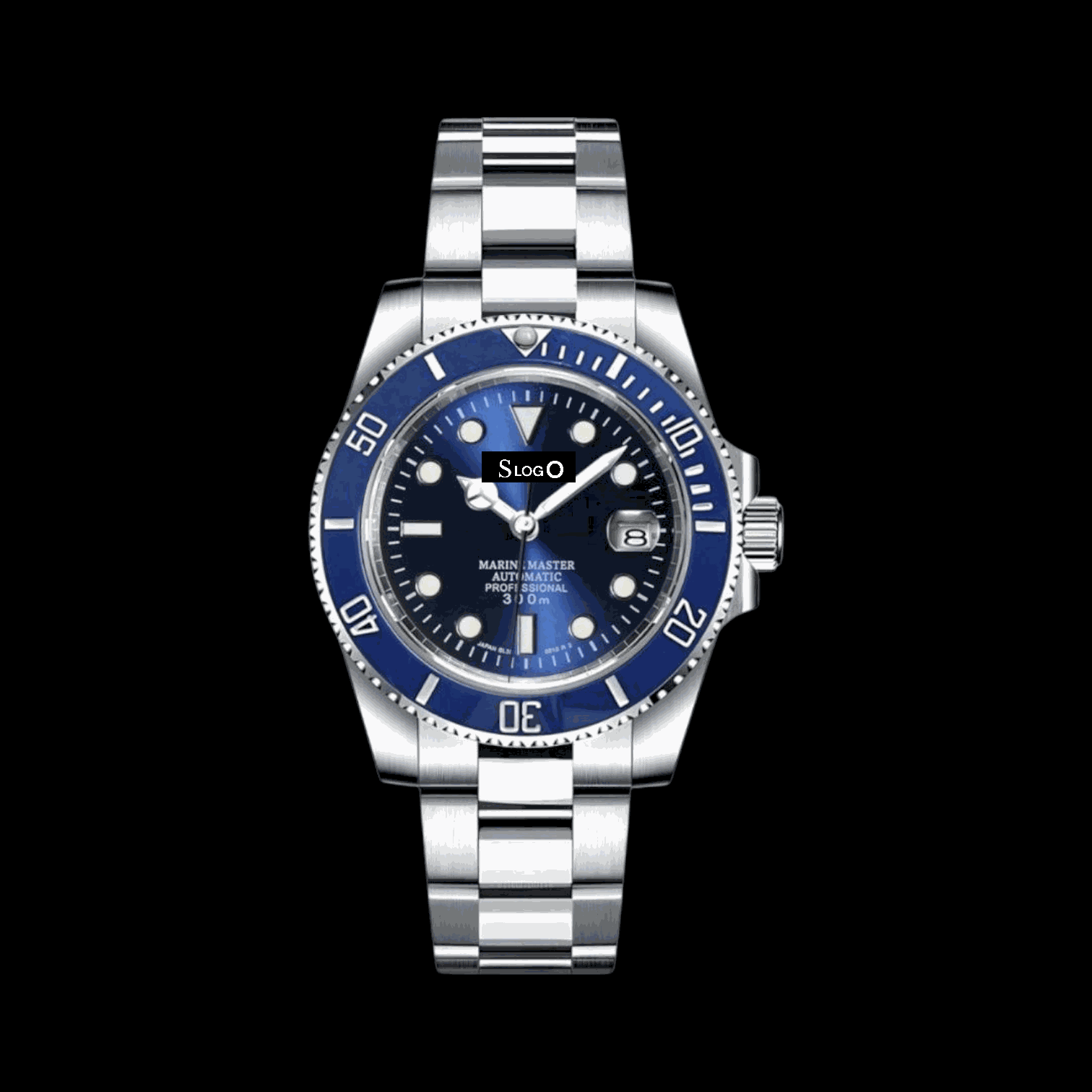 Modded S Blue Seikmariner " Smurf " Series - Modtime - MODTIME