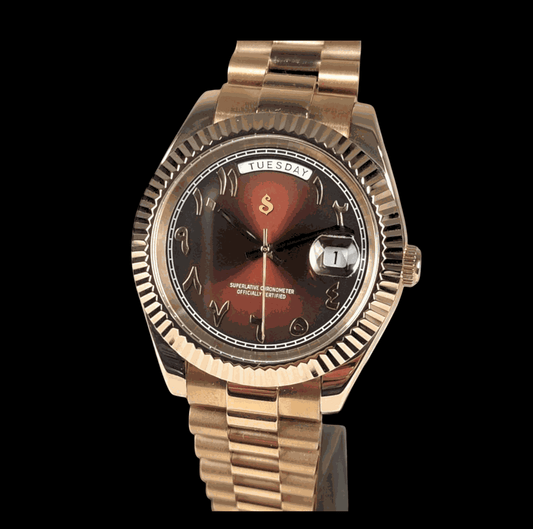 Modded S Day & Date Arabic Chocolate Dial Series - Modtime - MODTIME