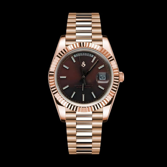 Modded Seiko Day Date Homage Custom Chocolate Dial Series