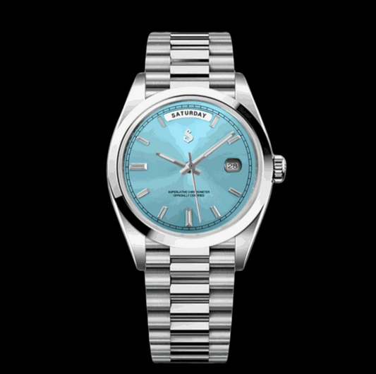 Modded S Day & Date Dial Tiff Blue Series - Modtime - MODTIME