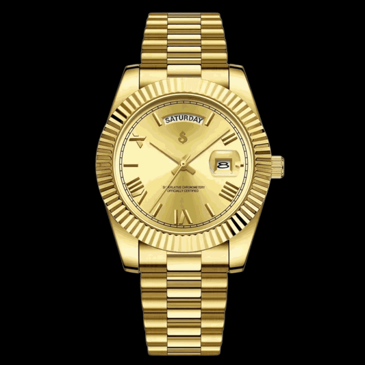 Modded S Day & Date Gold Dial Series - Modtime - MODTIME