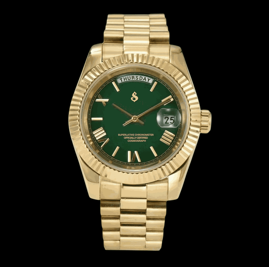 Modded S Day & Date Green Dial Series - Modtime - MODTIME